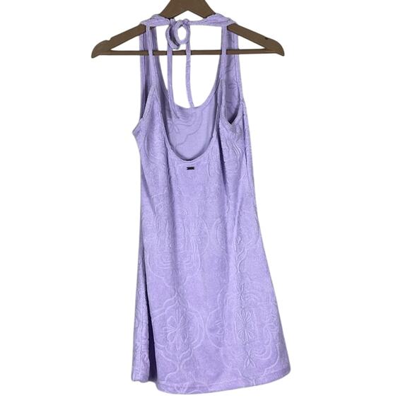 O’Neill Cabana Tile Terry Mini Dress Womens S Purple Racerback Swim Beachy - Picture 6 of 8